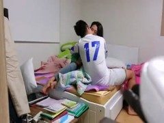 หนุ่มเกาหลีแอบพาแฟนมาเย็ดที่ห้องนอนตัวเองน่ารักมากนมใหญ่